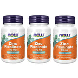NOW Foods Zinc Picolinate 50mg 60 Capsules front view