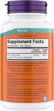 NOW Foods Zinc Picolinate 50mg Capsules side view