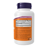 NOW Melatonin 5 mg capsules back view with ingredients