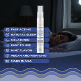Nu Bloom Sleep Spray 8 mL side view with spray nozzle
