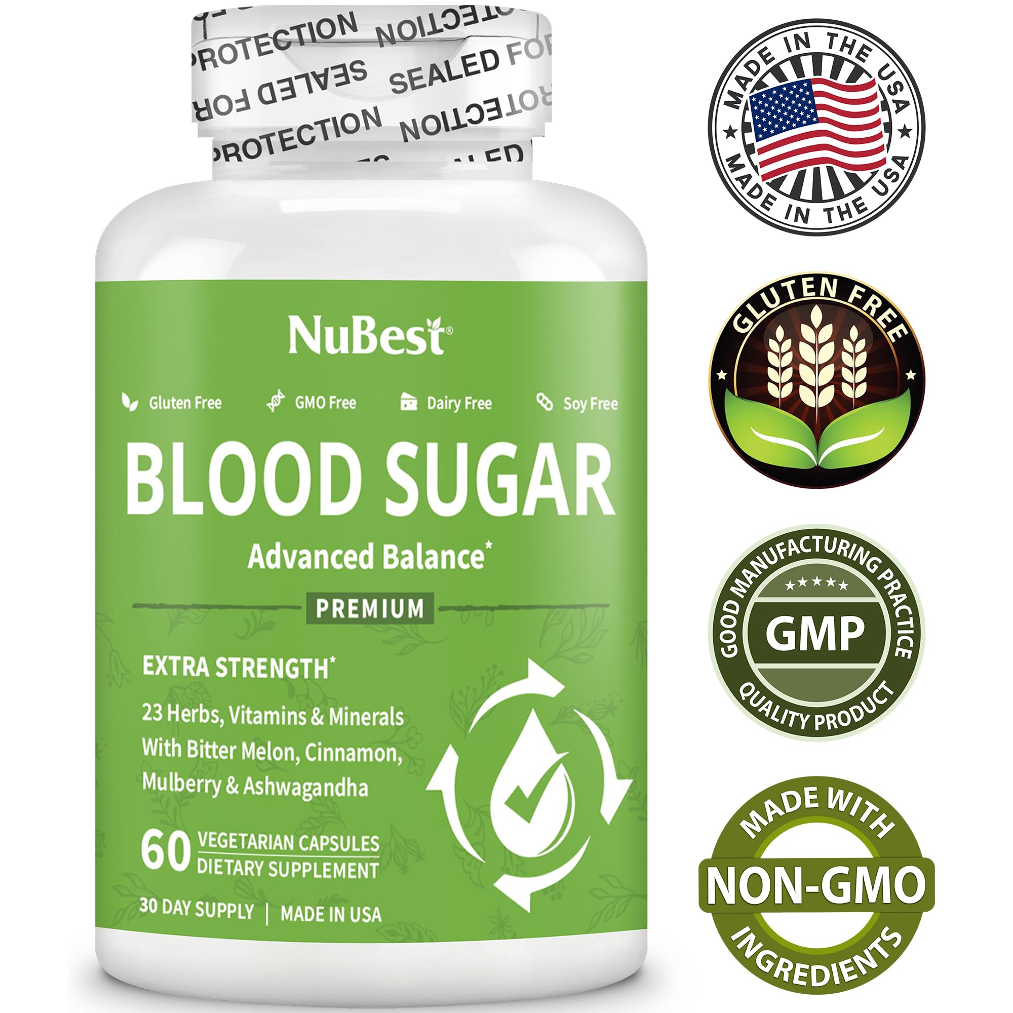 NuBest Chromium Supplement back view with nutritional information