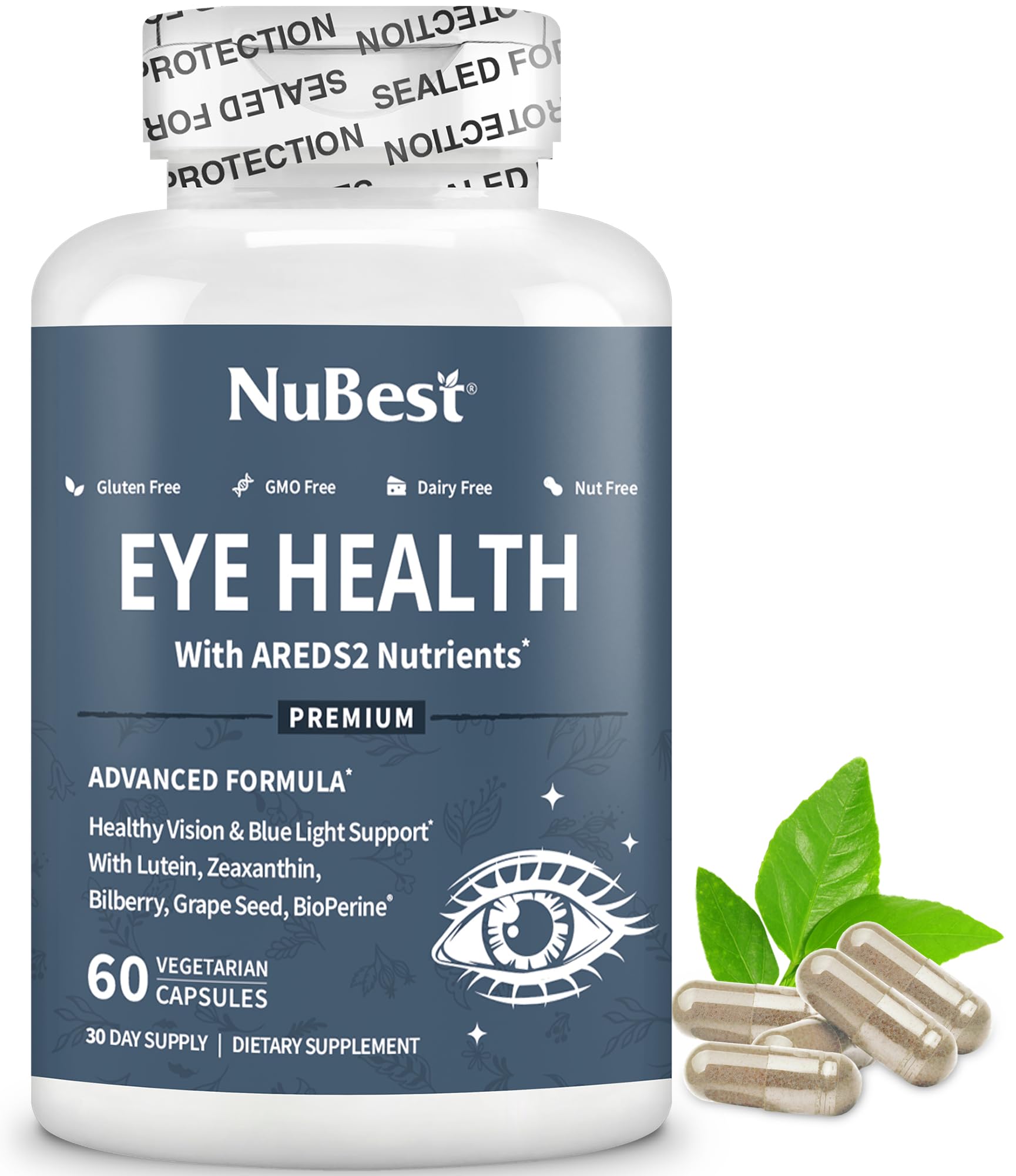 NuBest Eye Health Supplement AREDS2 Formula front view