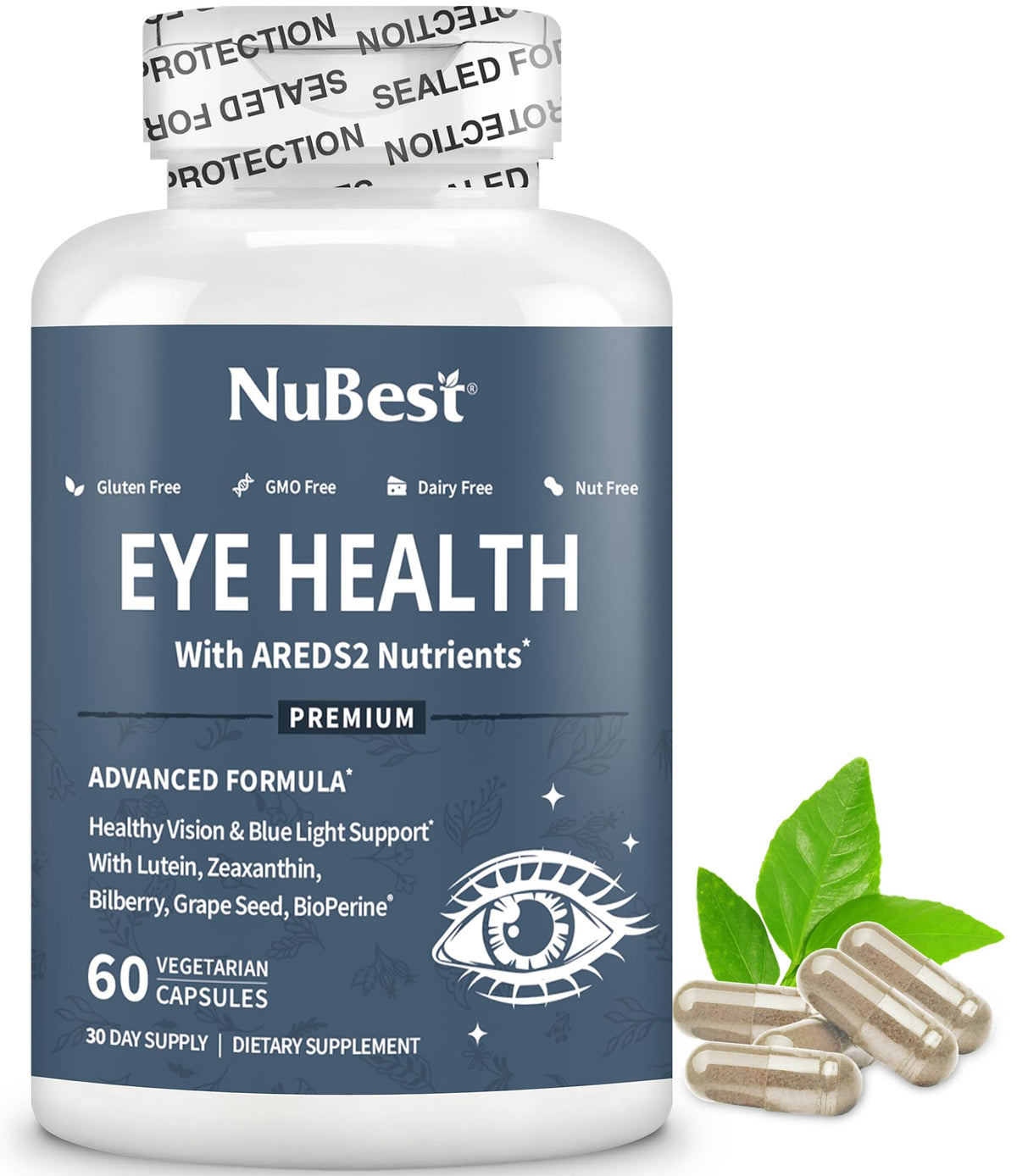 NuBest Eye Health Supplement AREDS2 Formula front view