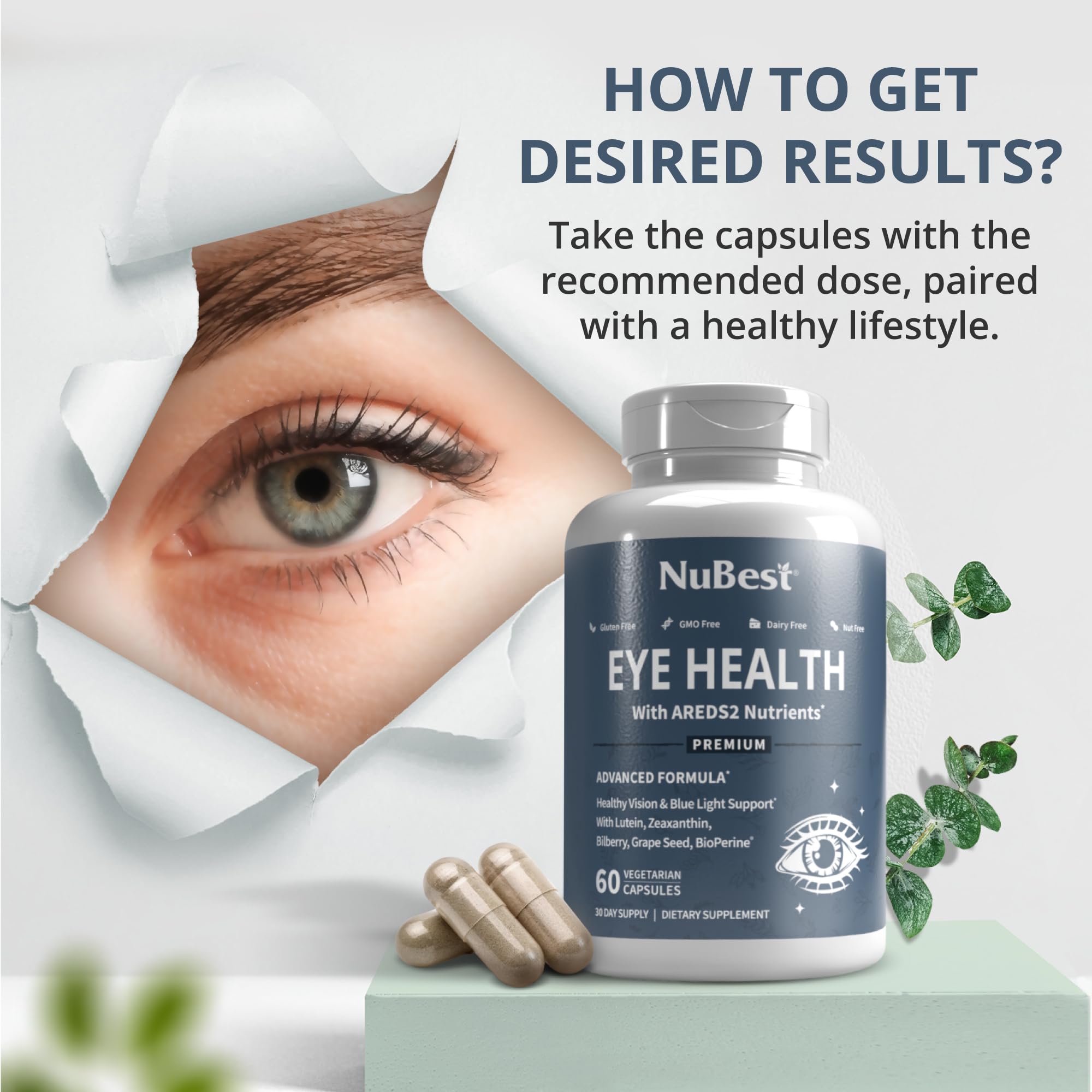 NuBest Eye Health Supplement AREDS2 Formula ingredients list