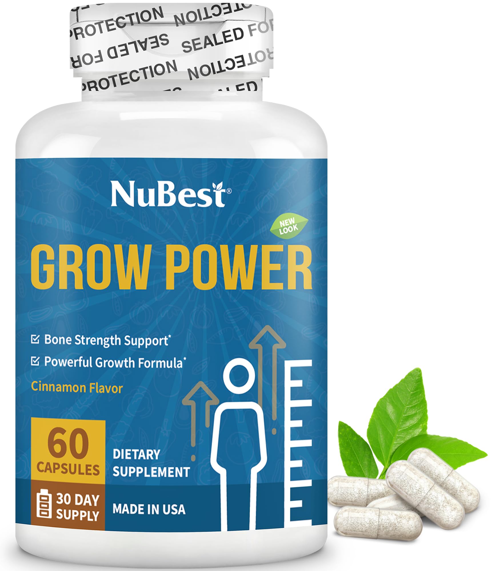 NuBest Grow Power Blended Vitamin & Mineral Supplement front view