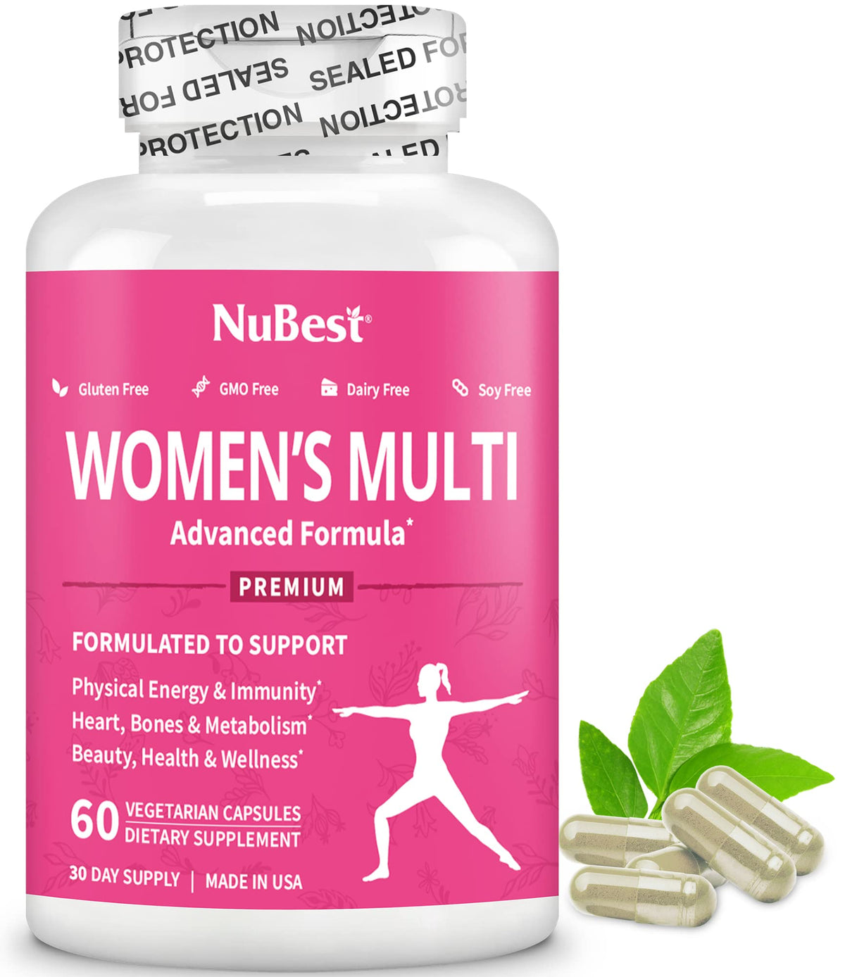 NuBest Horny Goat Weed Multivitamin Supplement for Women, front view