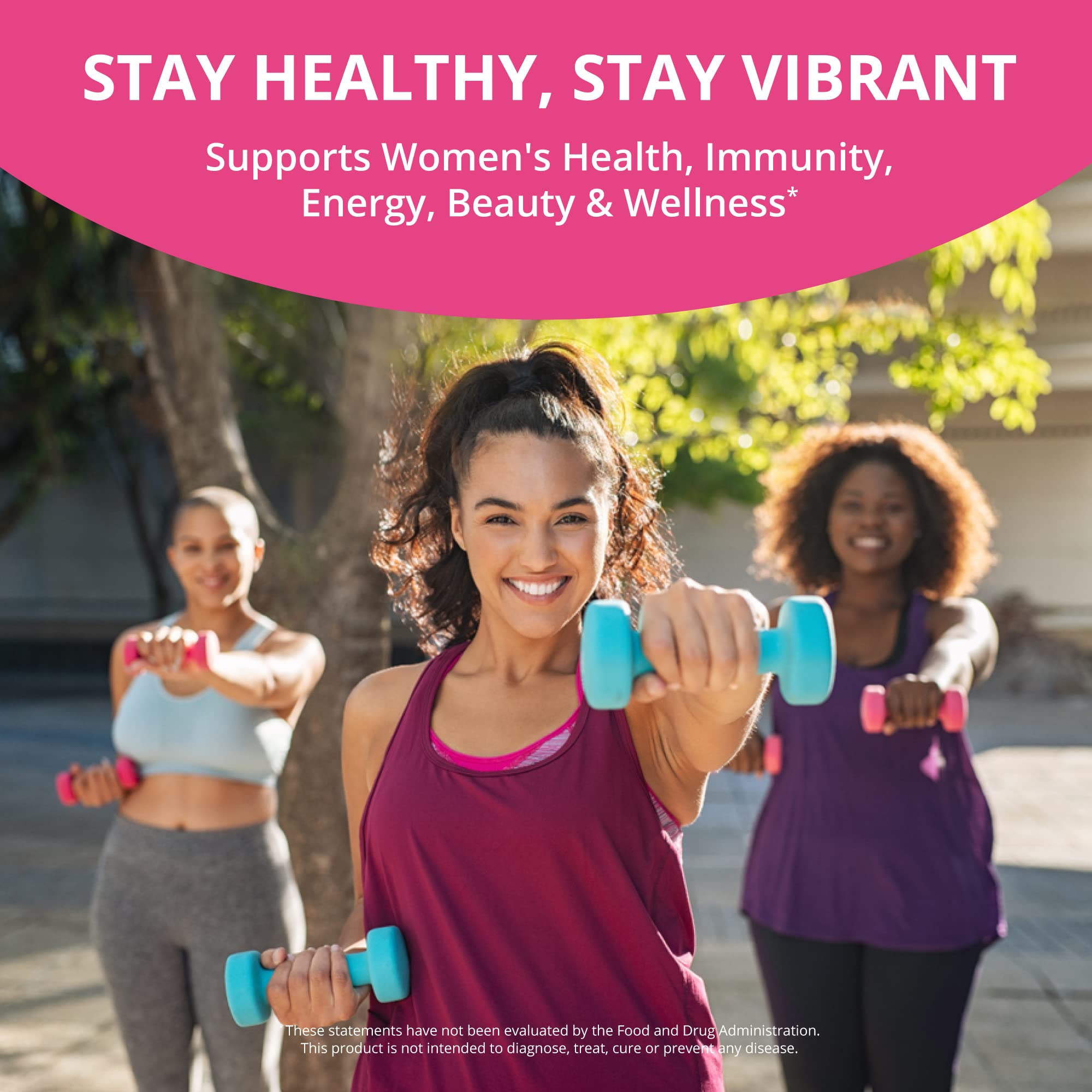 NuBest Horny Goat Weed Multivitamin Supplement for Women, side view
