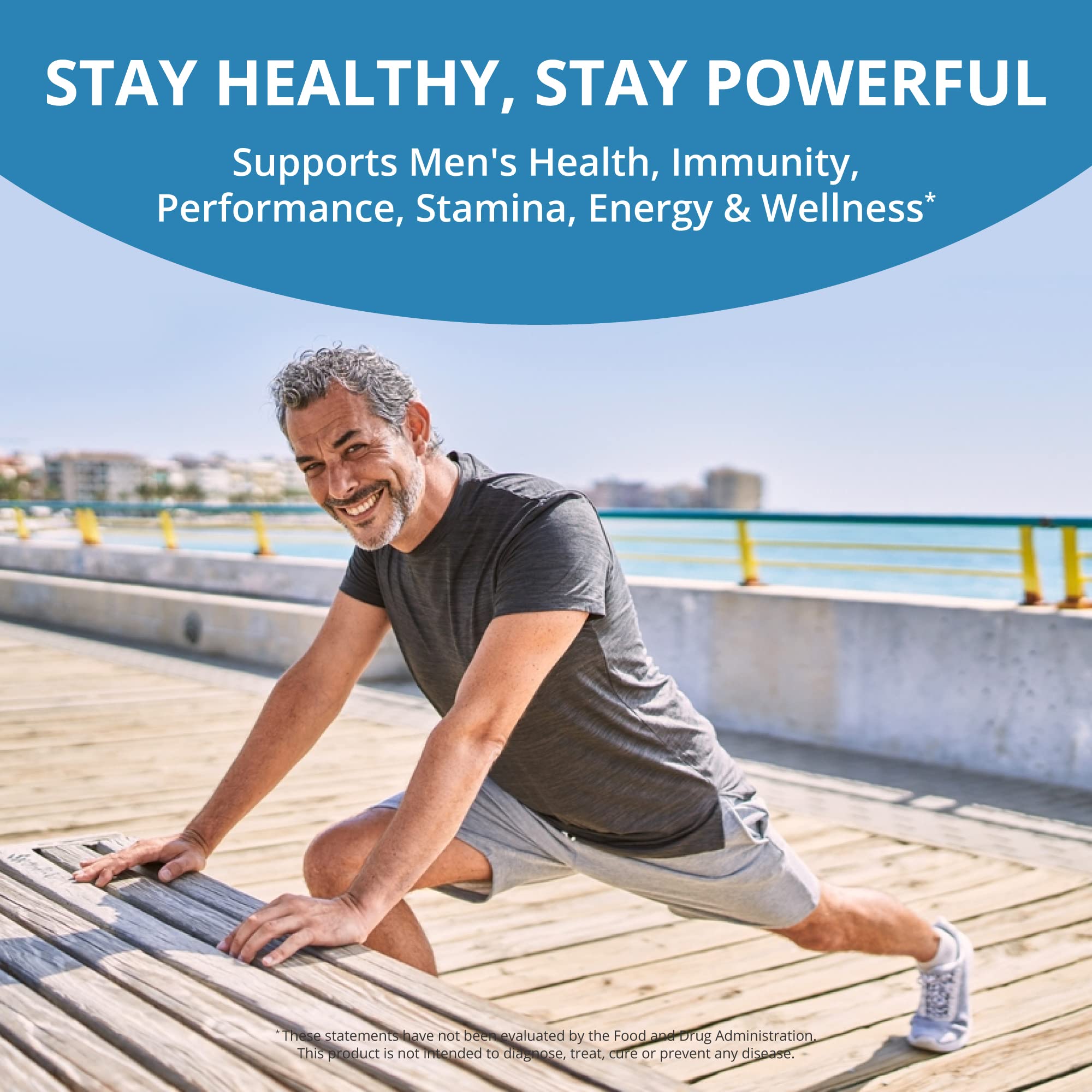 NuBest Horny Goat Weed Supplement lifestyle scene with a glass of water