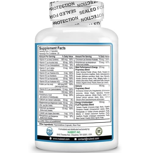 NuBest Horny Goat Weed Supplement with measuring spoon
