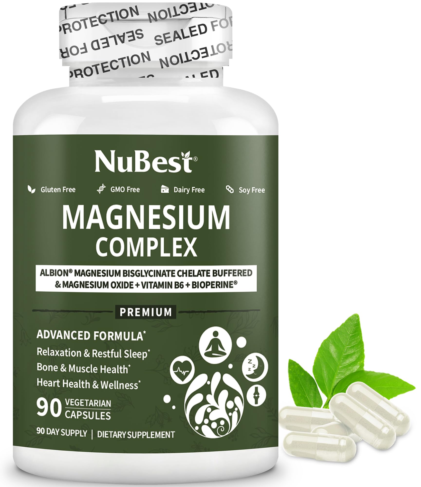 NuBest Magnesium Complex 30 capsules front view