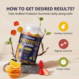 NuBest Probiotic Gummies for Kids with a child holding the package