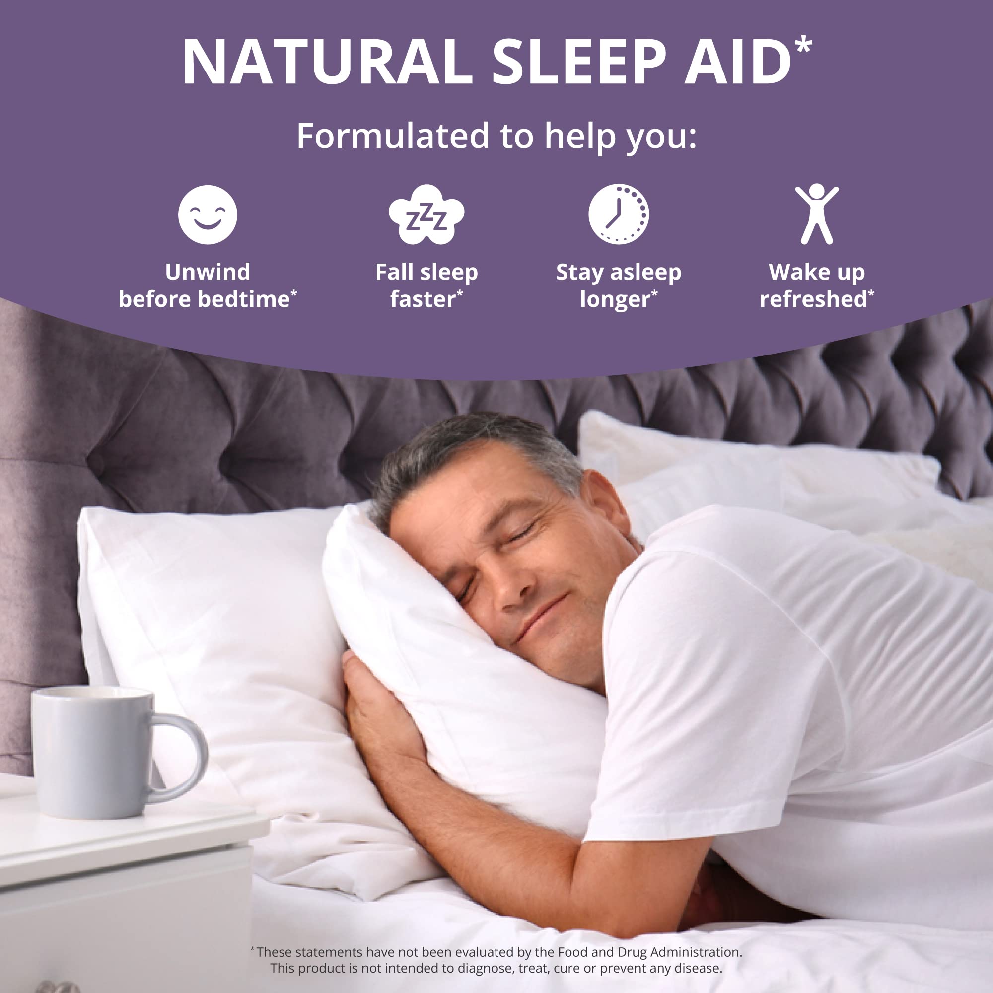 NuBest Sleep Xtra capsules on a wooden table