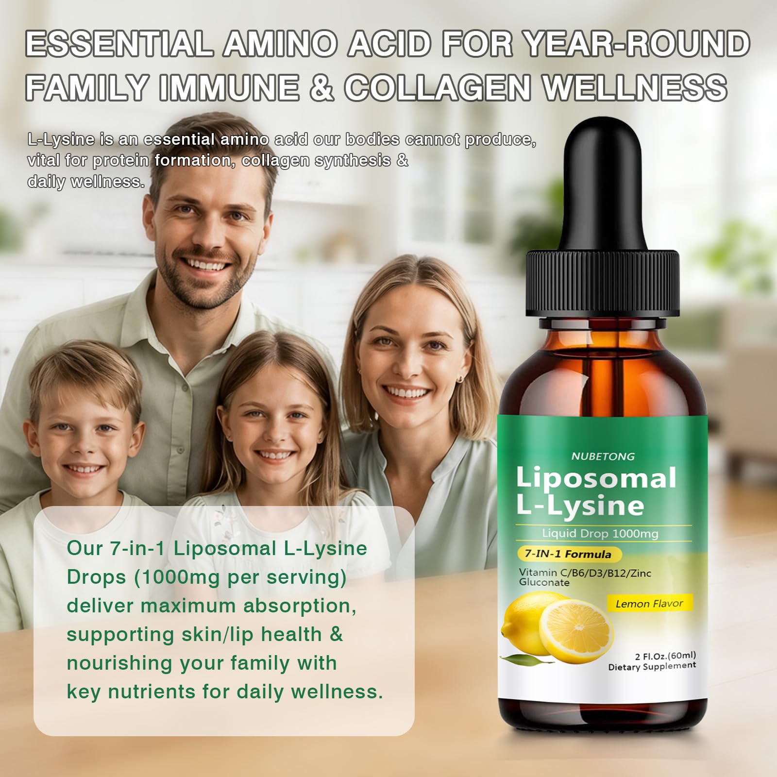 Nubetong L-Lysine Liquid Drops 1000mg ingredients list