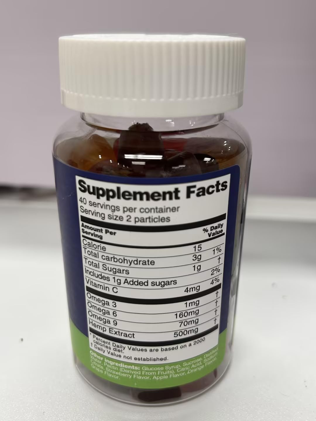 Nubetong Omega 3-6-9 Supplement close-up of lid