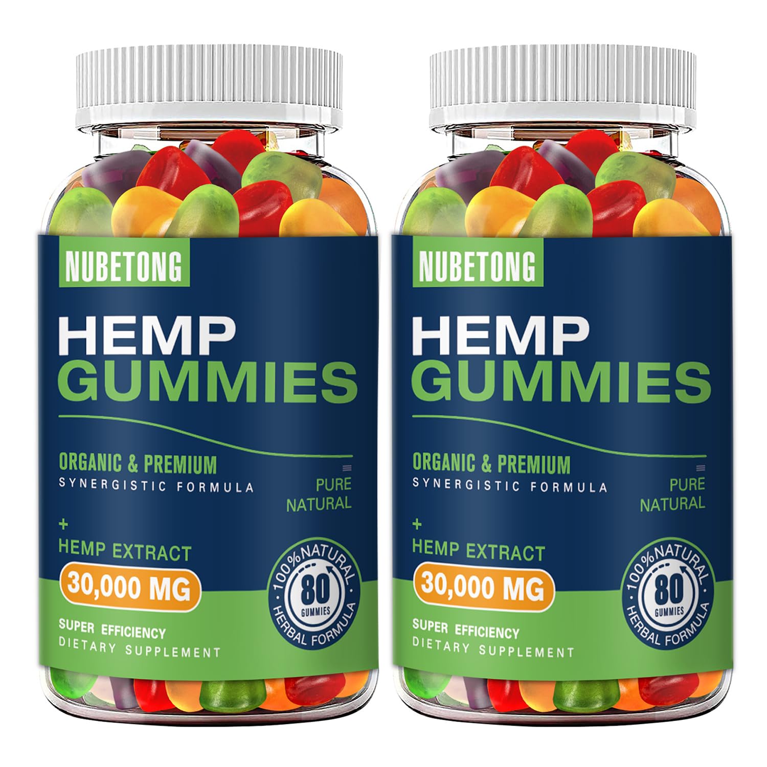 Nubetong Organic Hemp Gummies 200g front view
