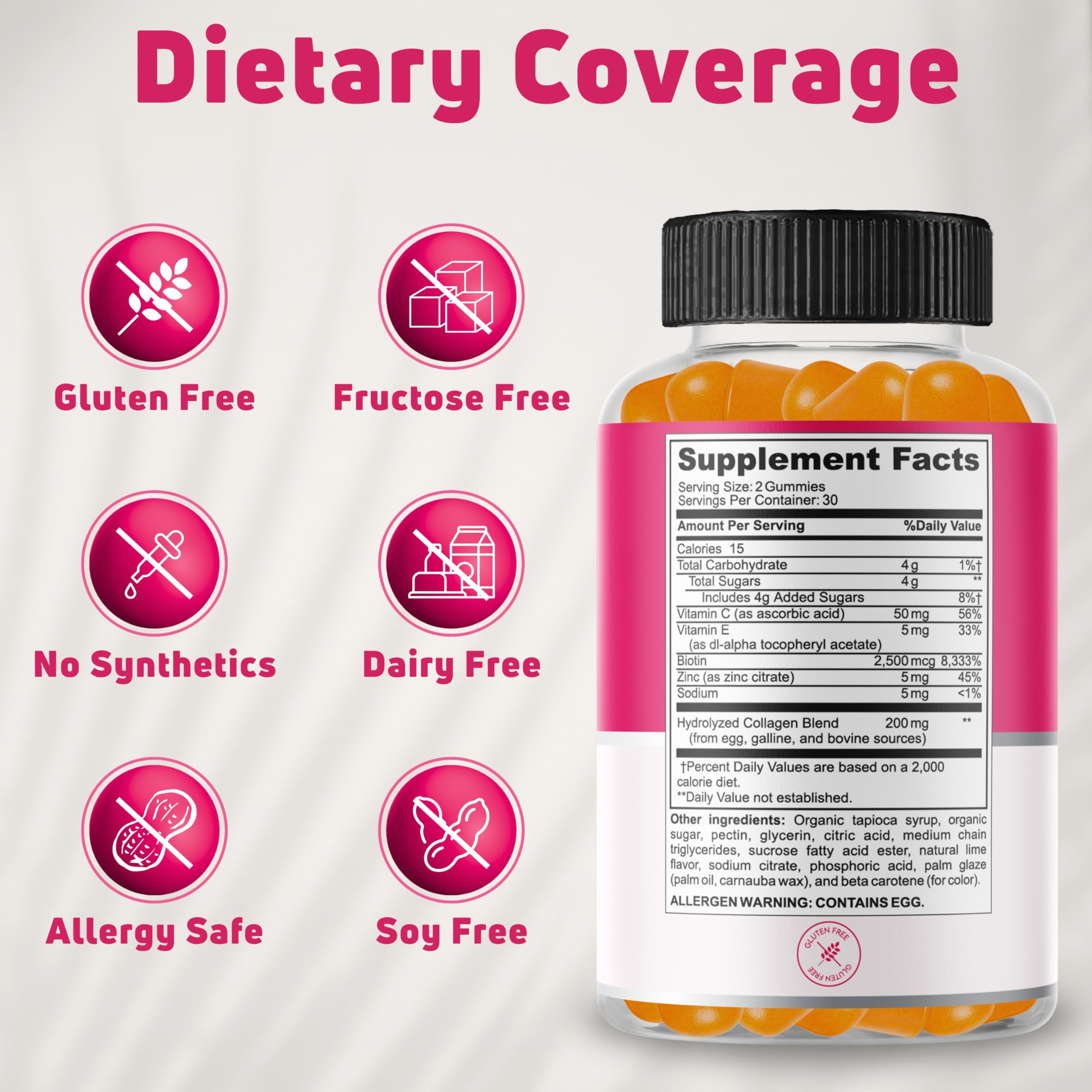 NUELATION Collagen Gummies nutritional information