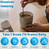 NUELATION Collagen Peptides Powder in a glass of water