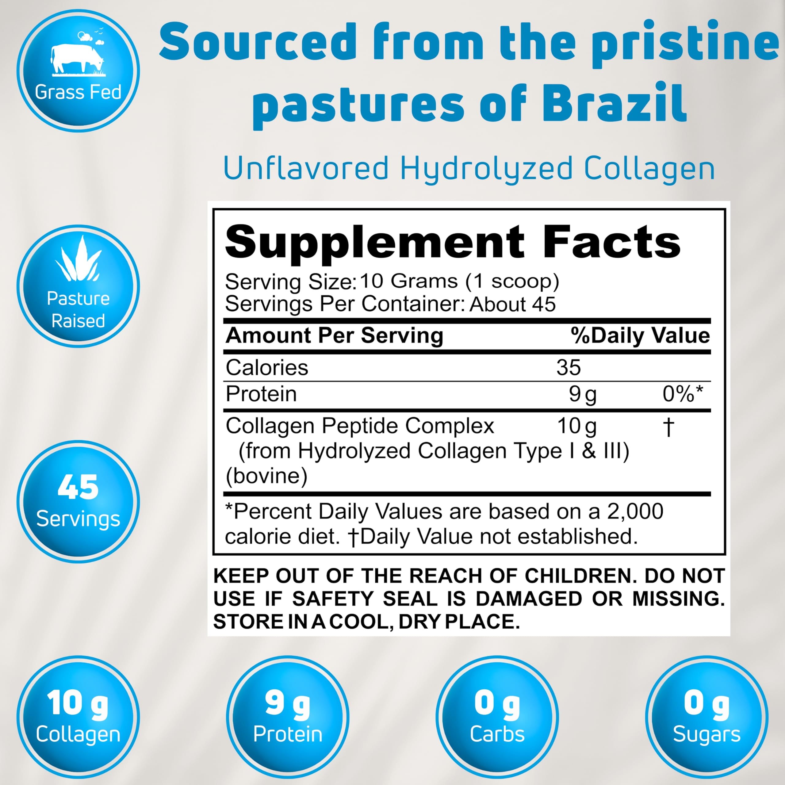 NUELATION Collagen Peptides Powder mixed in a smoothie