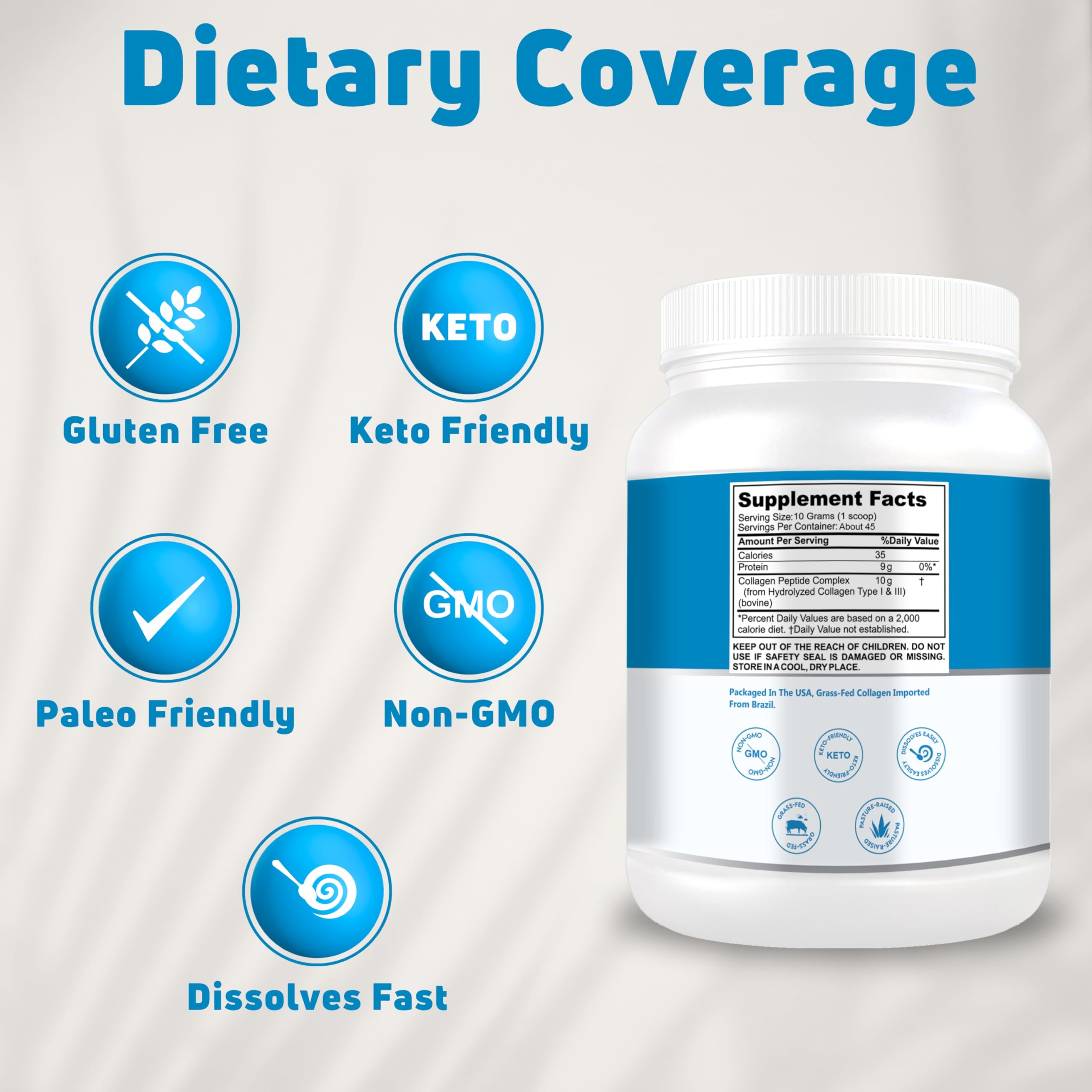NUELATION Collagen Peptides Powder with coffee