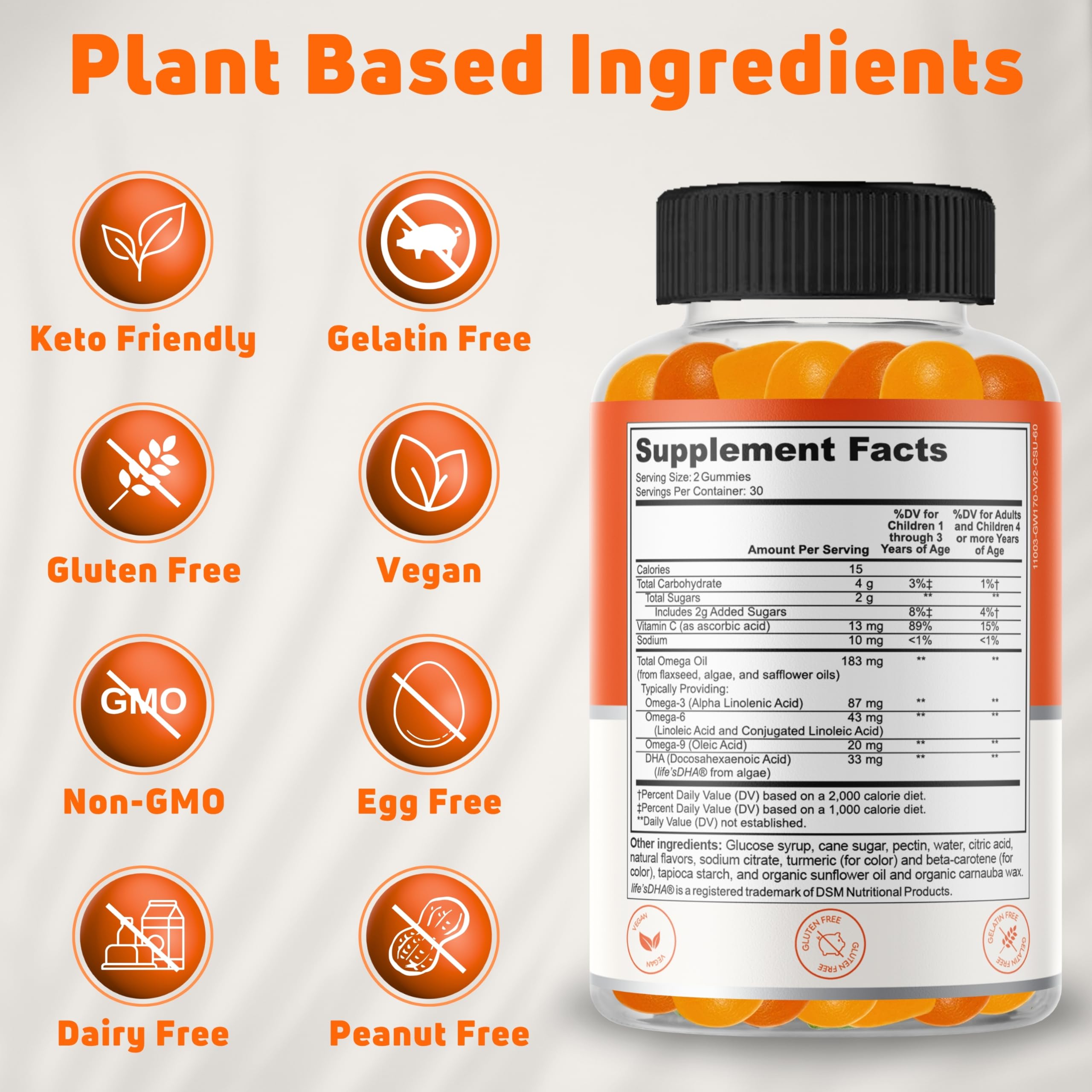 NUELATION Omega-3 Gummies for Kids with a hand holding gummies
