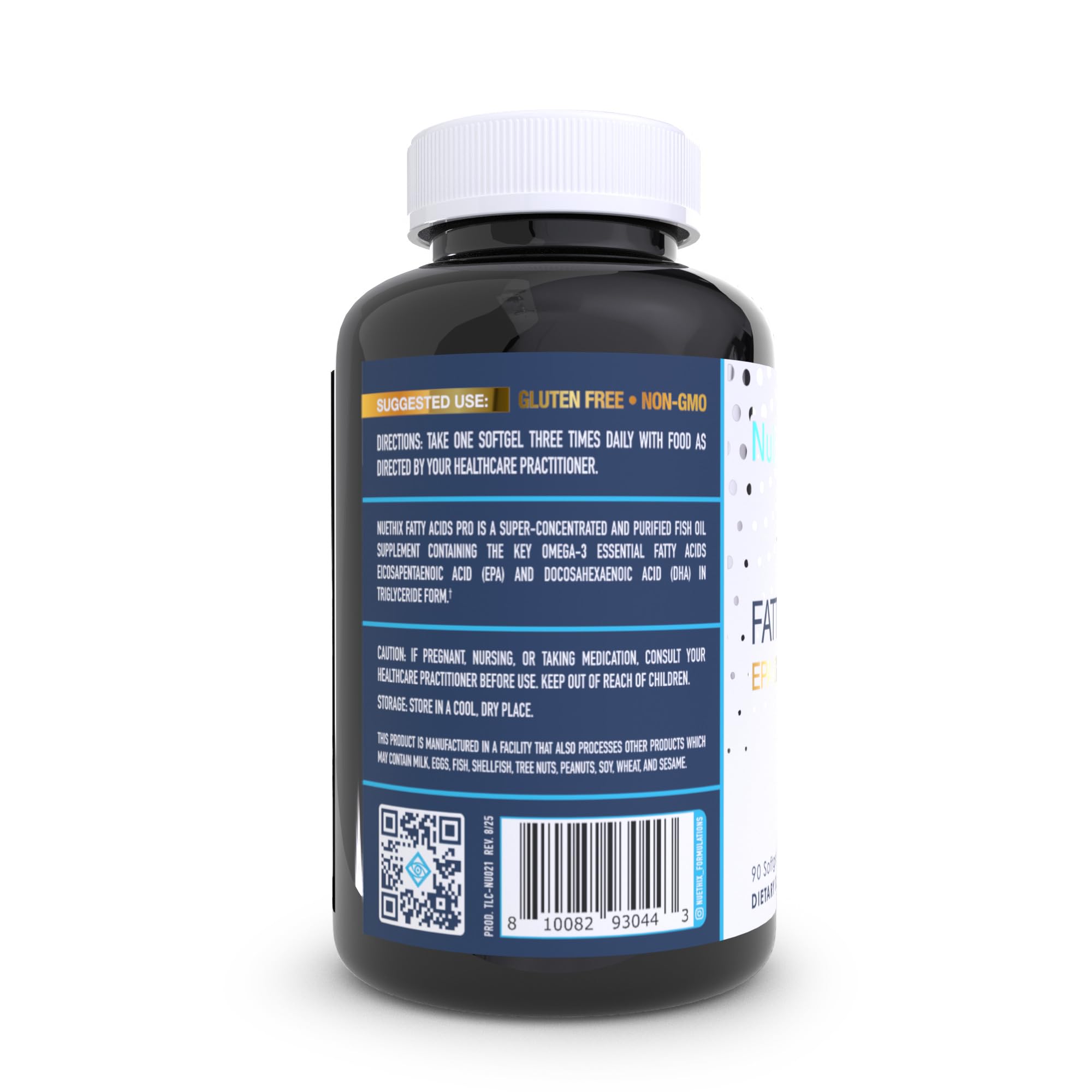 NuEthix Formulations Fish Oil Omega-3 Supplement softgels close-up