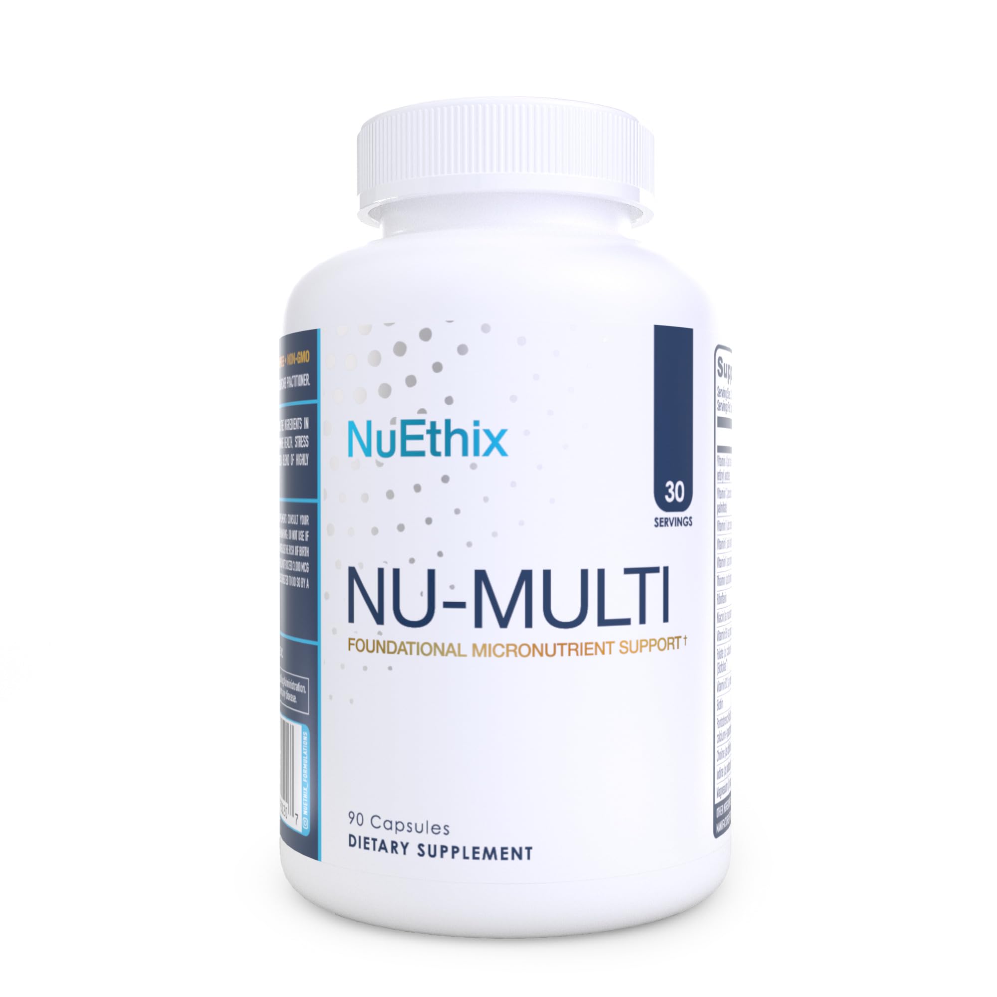 NuEthix Formulations Nu-Multi Multivitamin 90 Capsules front view