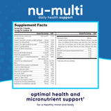 NuEthix Formulations Nu-Multi Multivitamin ingredients list