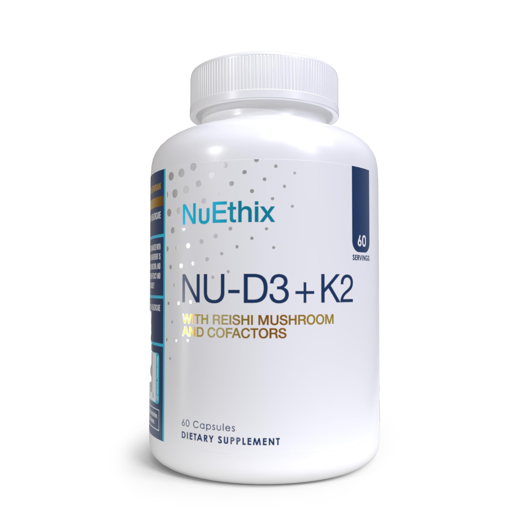 NuEthix Formulations Vitamin D3 K2 Supplement 5000 IU front view