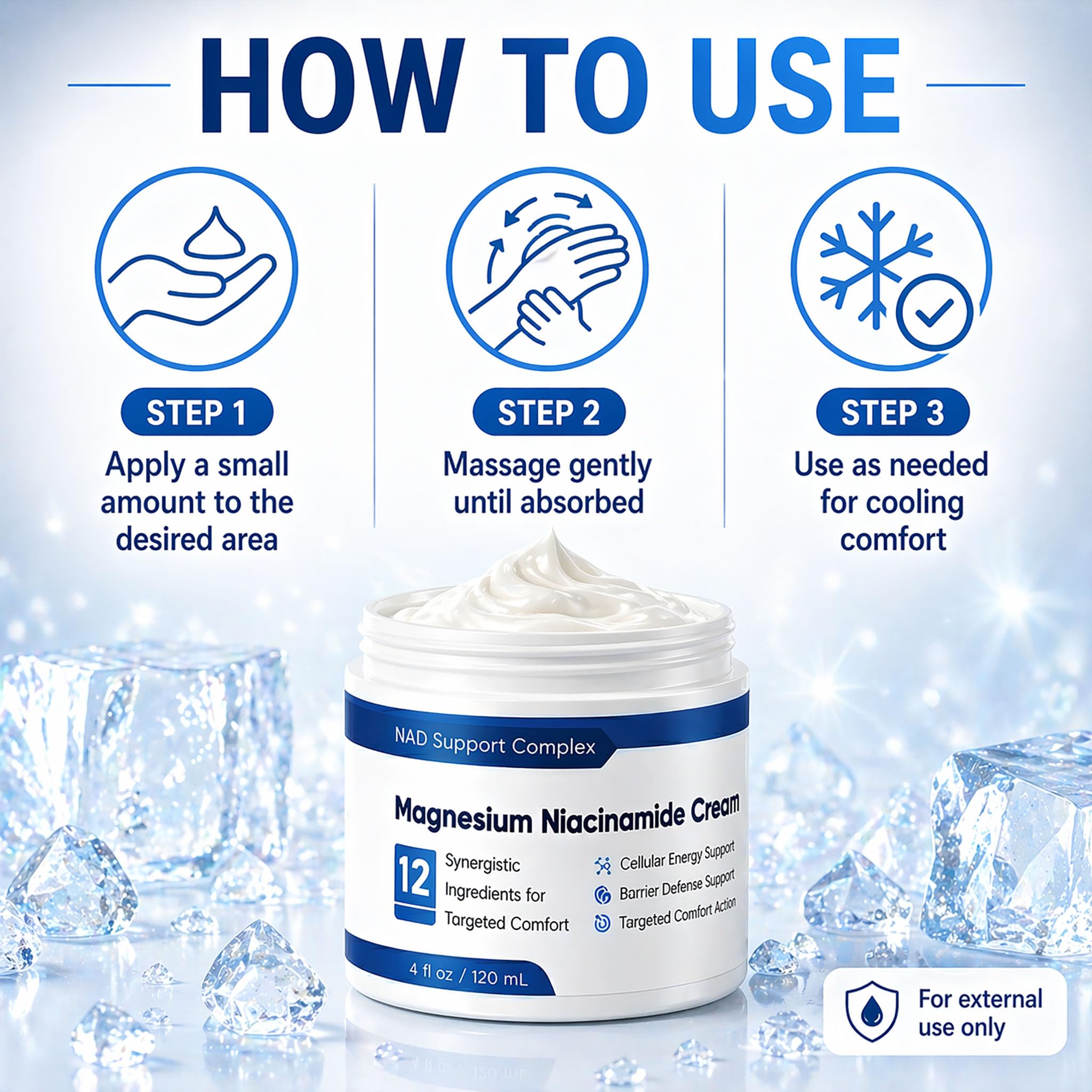 NUEVIDA Magnesium Cream 340g with arnica and aloe vera ingredients