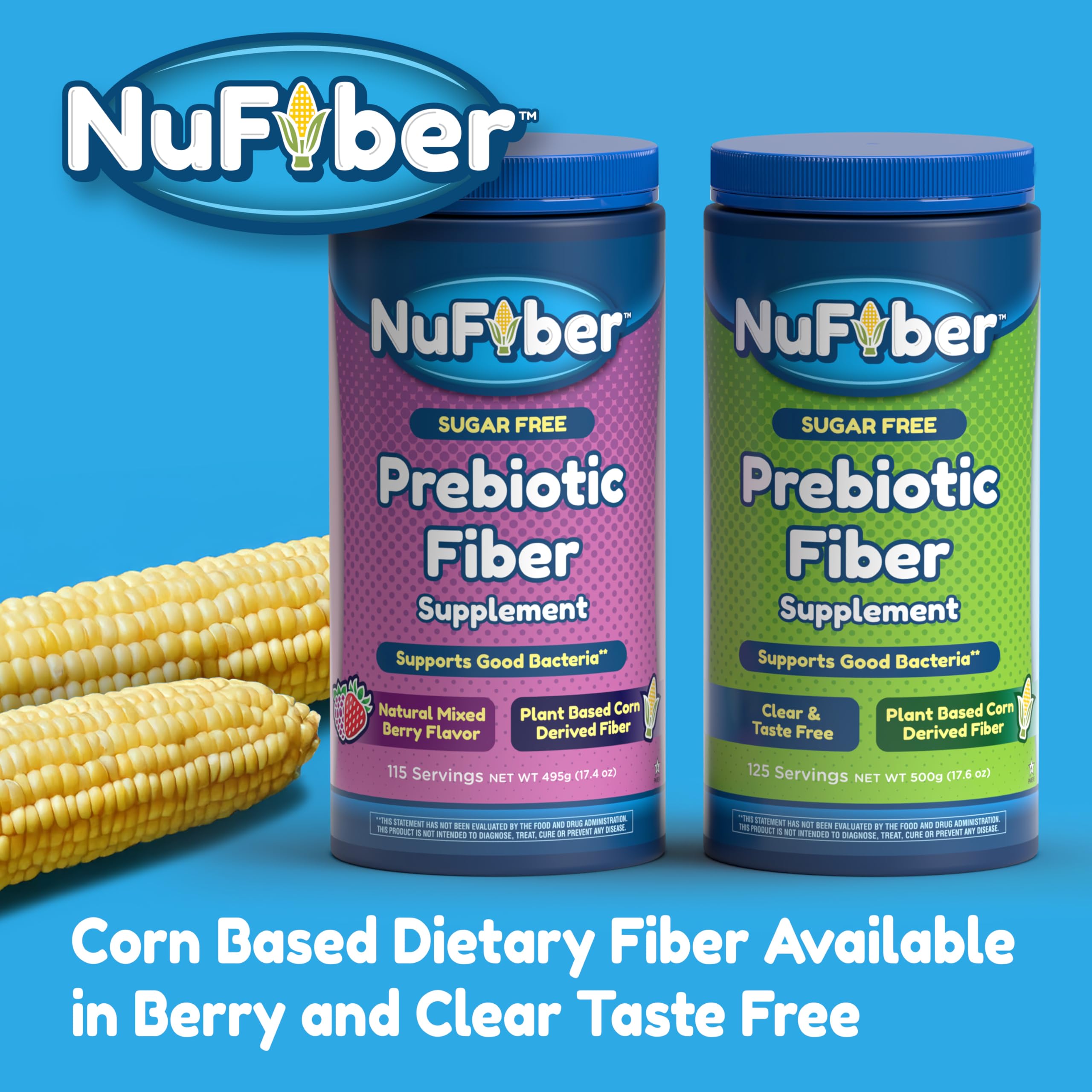 NuFiber Dietary Fiber Supplement 581g nutritional information label