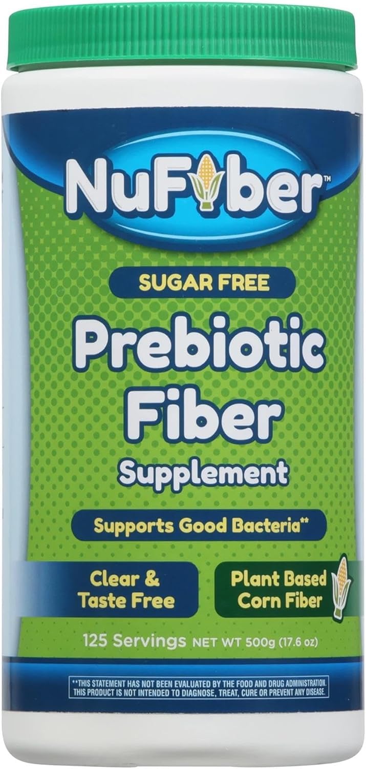 NuFiber Dietary Fiber Supplement 581g unflavoured powder front view
