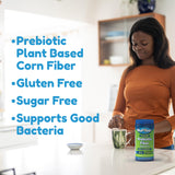 NuFiber Dietary Fiber Supplement berry flavour mixed in juice