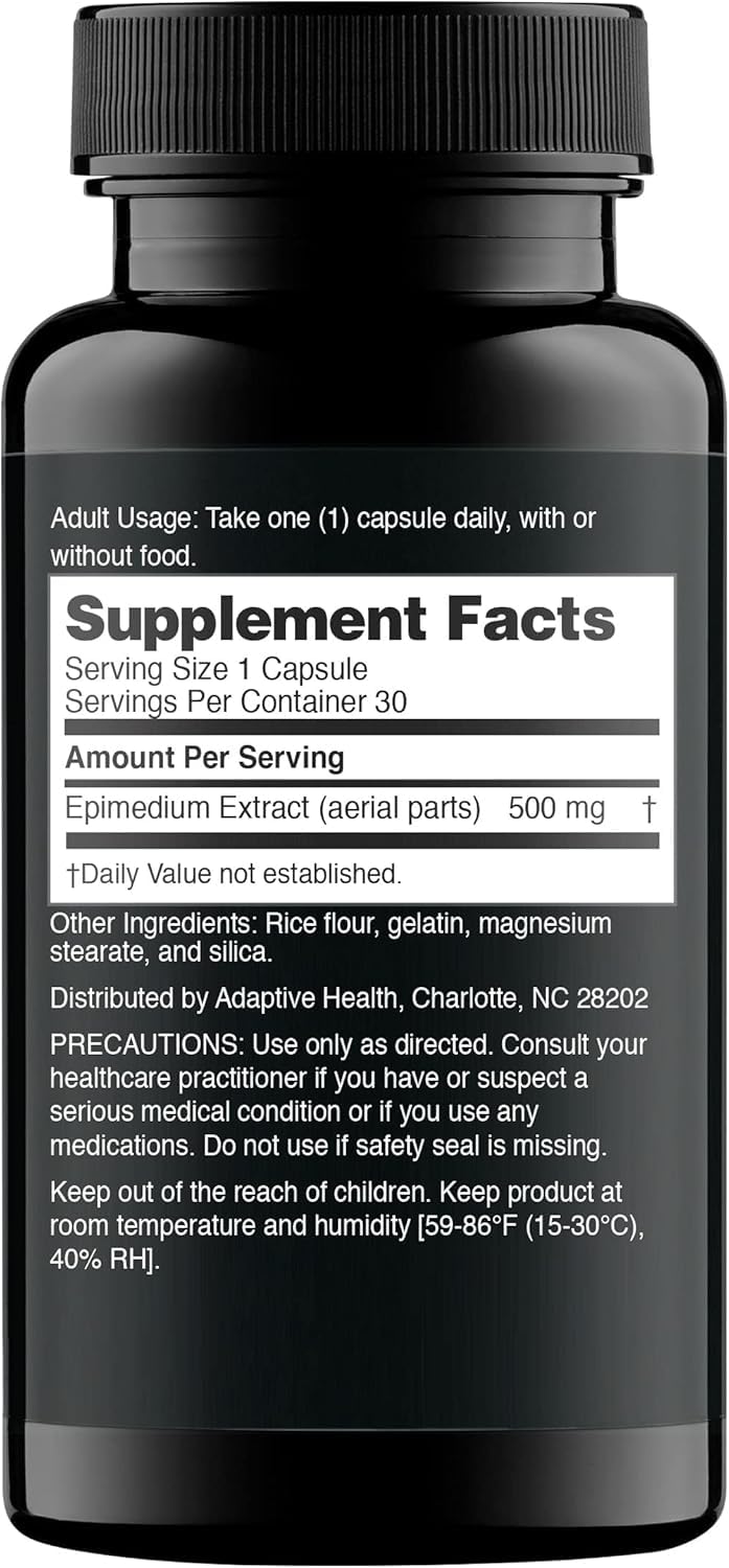 Nugenix Horny Goat Weed capsules side view with packaging
