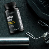 Nugenix Shilajit capsules with Himalayan background