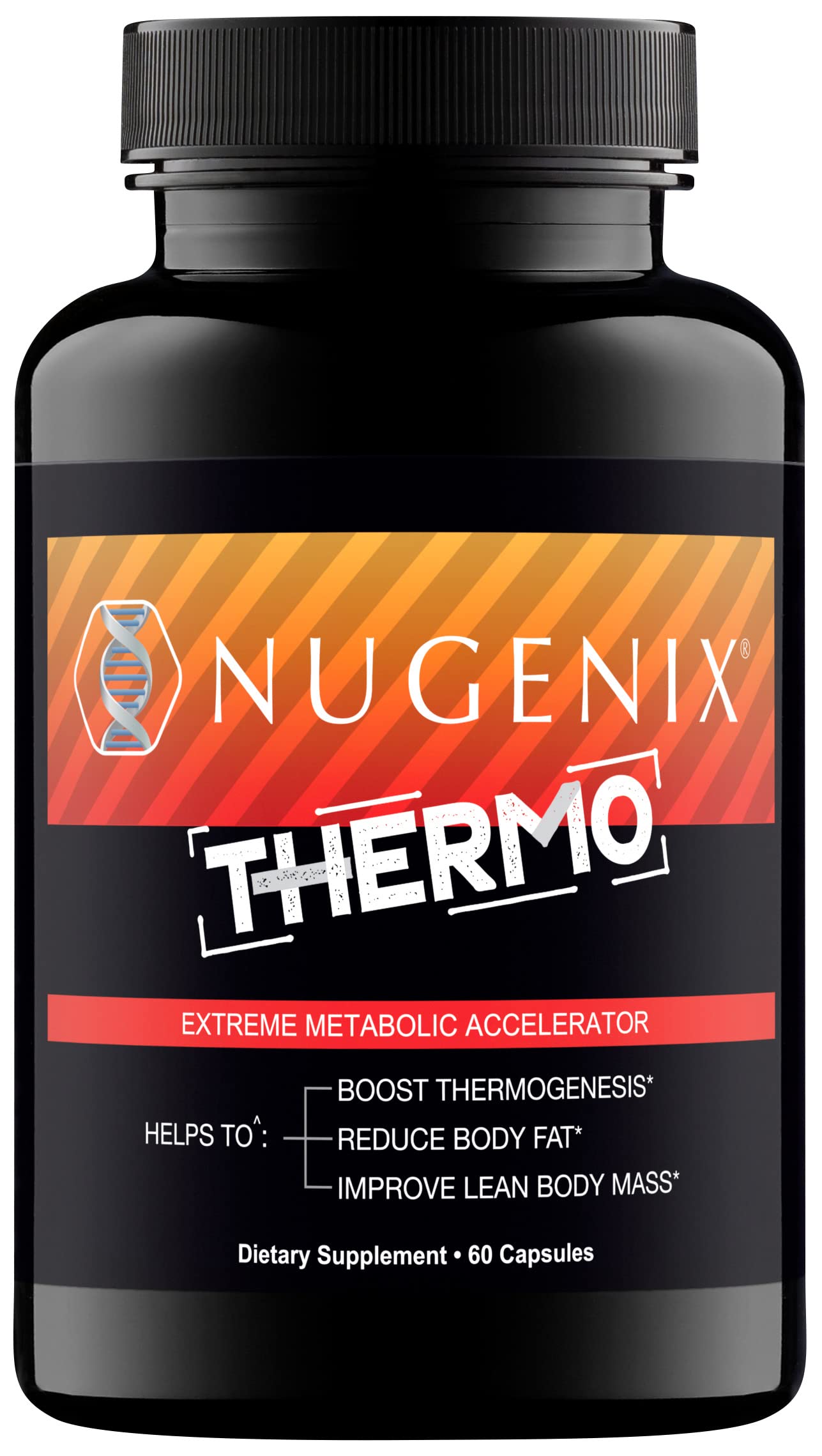 Nugenix Thermo Fat Burner front view with capsule bottle