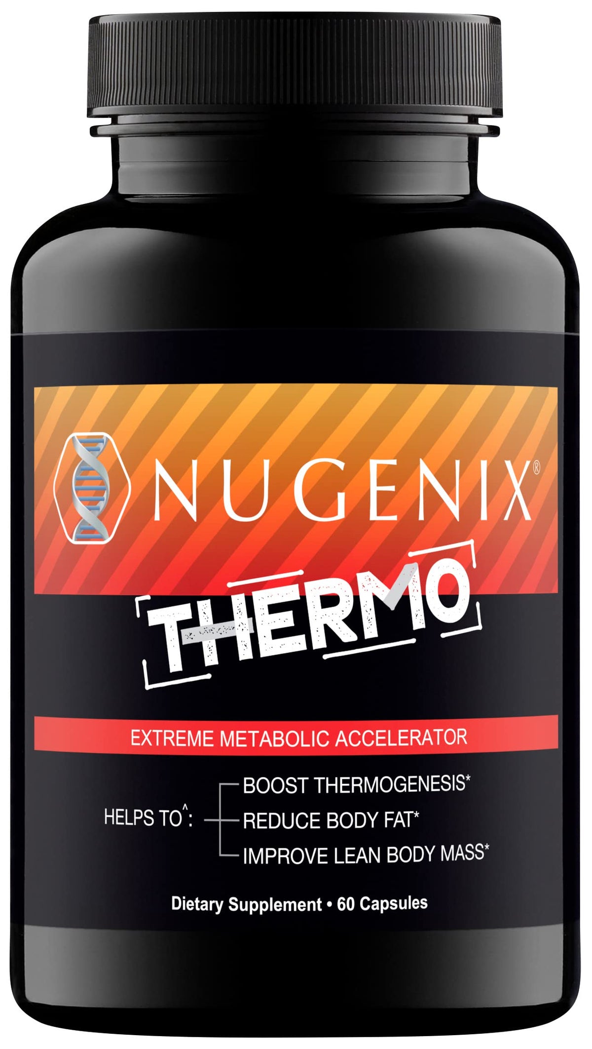 Nugenix Thermo Fat Burner front view with capsule bottle