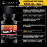 Nugenix Thermo-X Fat Burner 59g side view showing capsule size
