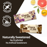 NuGo Fiber d’Lish bar packaging with nutritional information