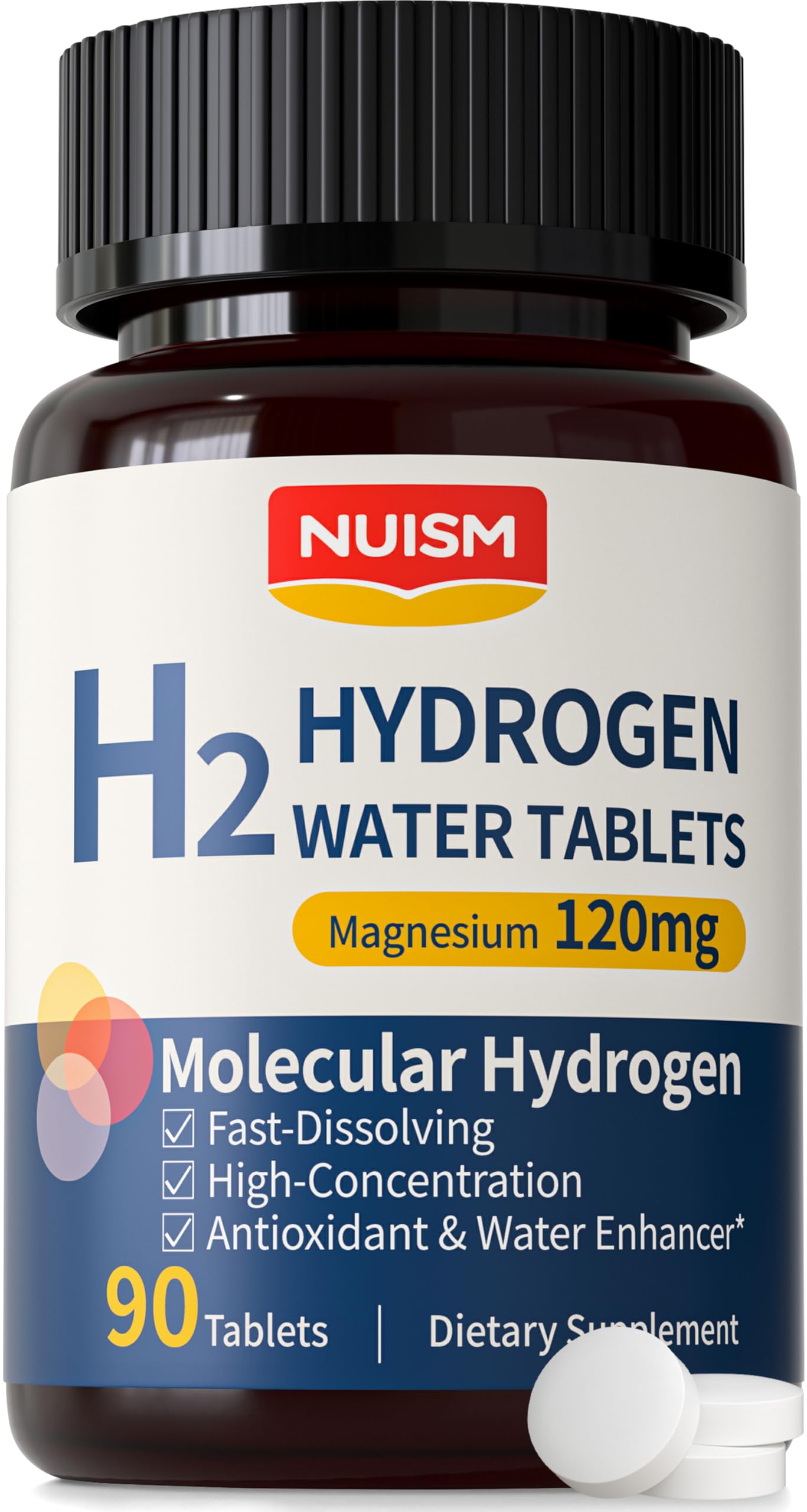 NUISM Magnesium Hydrogen Water Tablets 120mg front view