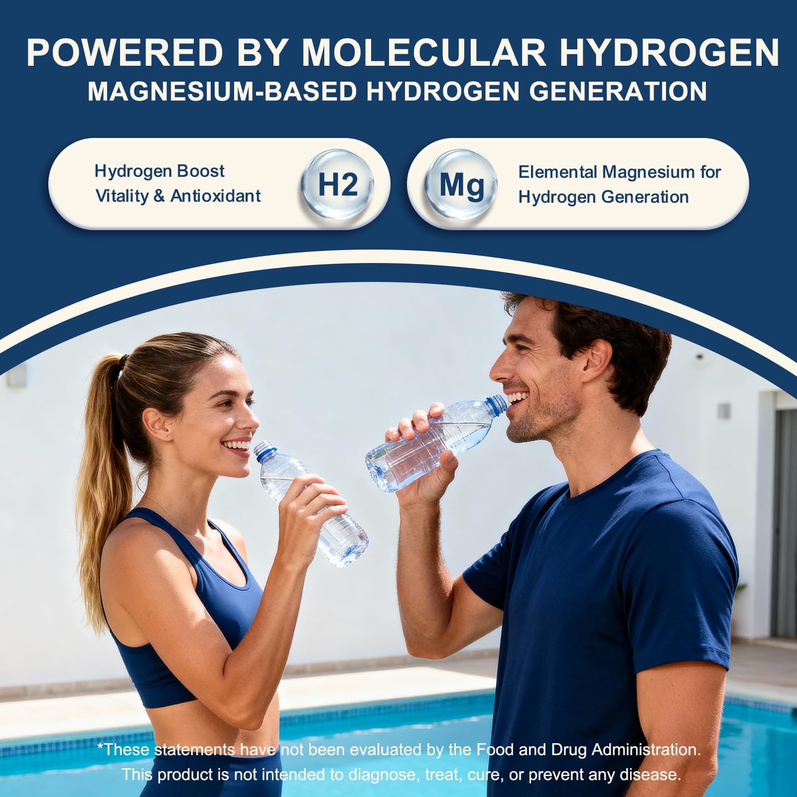 NUISM Magnesium Hydrogen Water Tablets with gym bag
