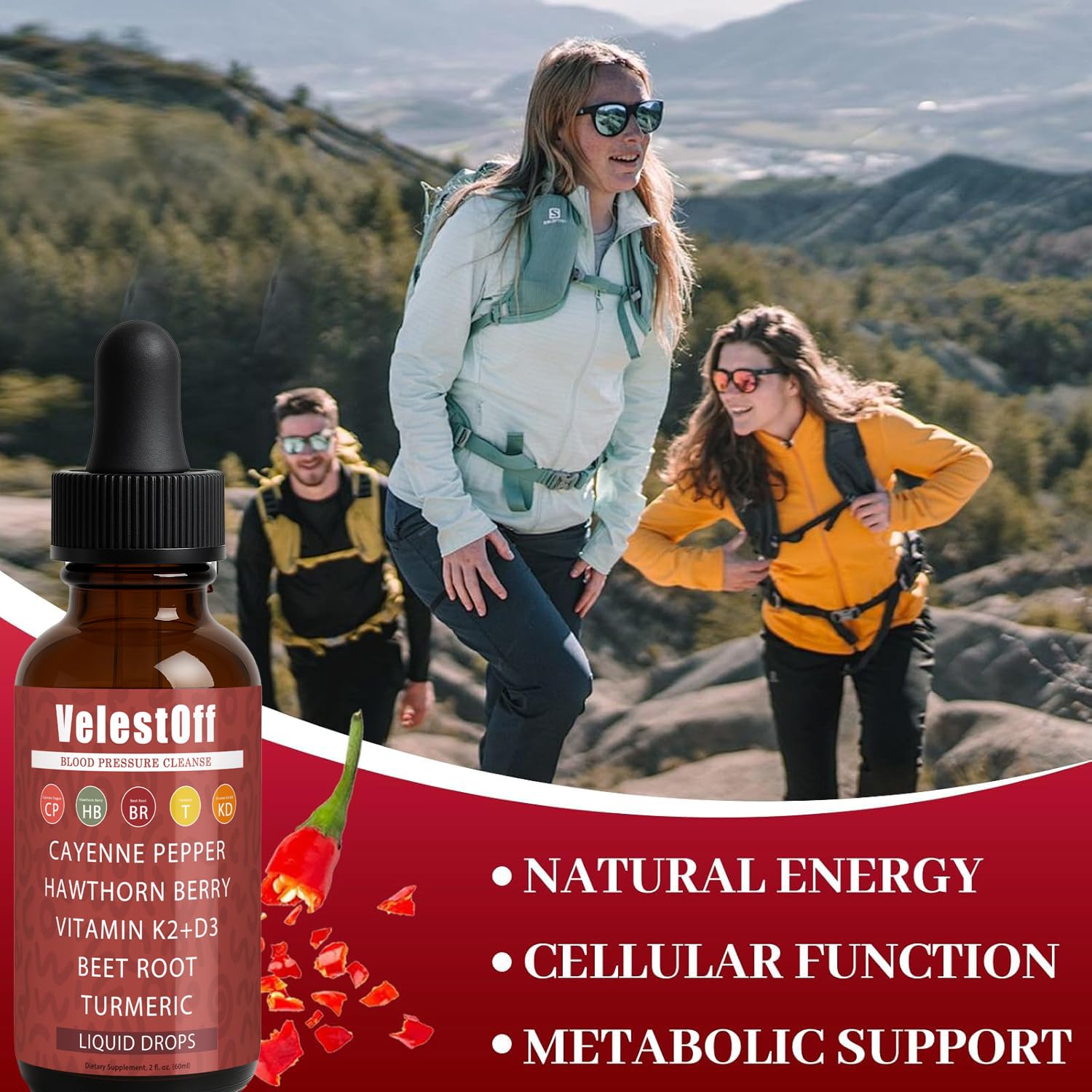 Nukupuns Cayenne Vitality Cleanse Formula 290g capsule close-up