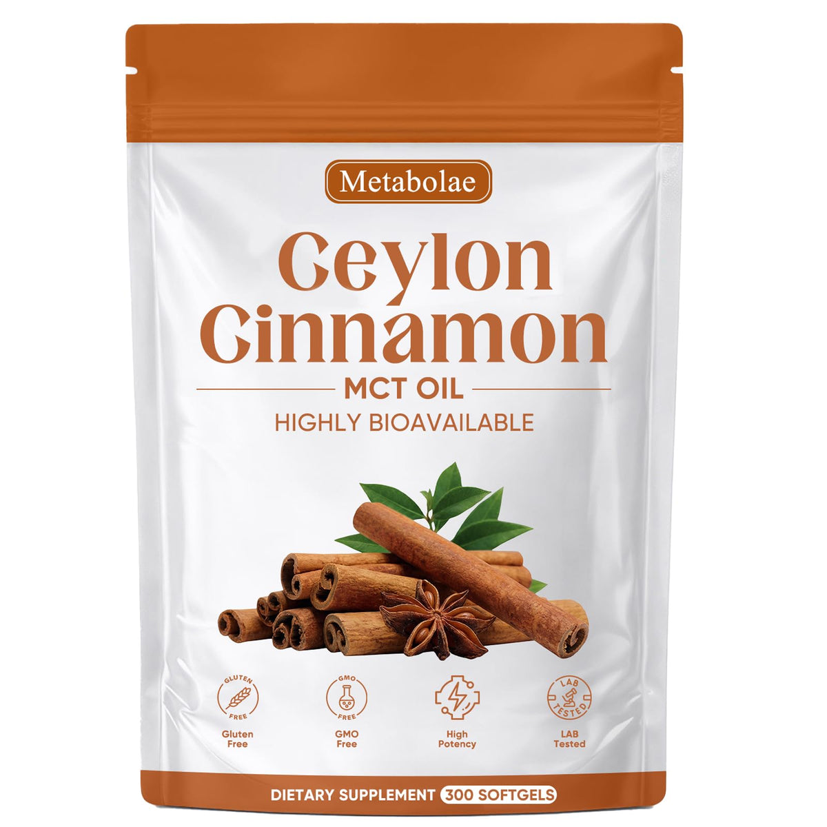 Nukupuns Ceylon Cinnamon SoftGels 300 count front view