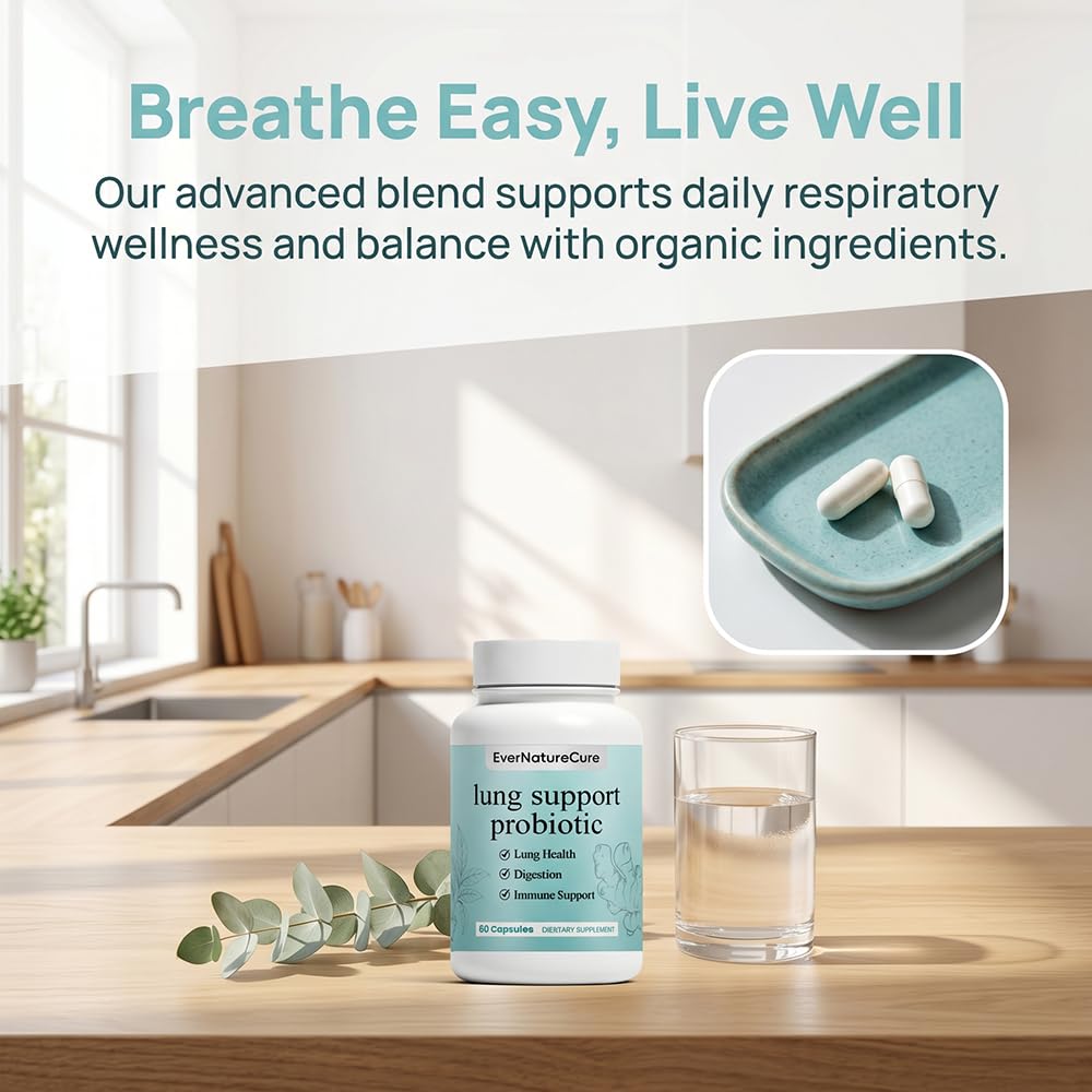 Nukupuns EverNatureCure Lung Support Probiotics bottle side view