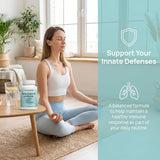 Nukupuns EverNatureCure Lung Support Probiotics bottle with capsules on a table