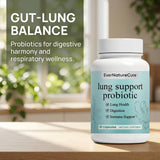 Nukupuns EverNatureCure Lung Support Probiotics capsules in hand