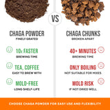 Numami Chaga Mushroom Powder 91g in a bowl with a spoon