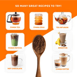 Numami Chaga Mushroom Powder 91g prepared as tea in a cup