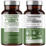 Number One Nutrition Berberine HCl Supplement 1200mg bottle side view