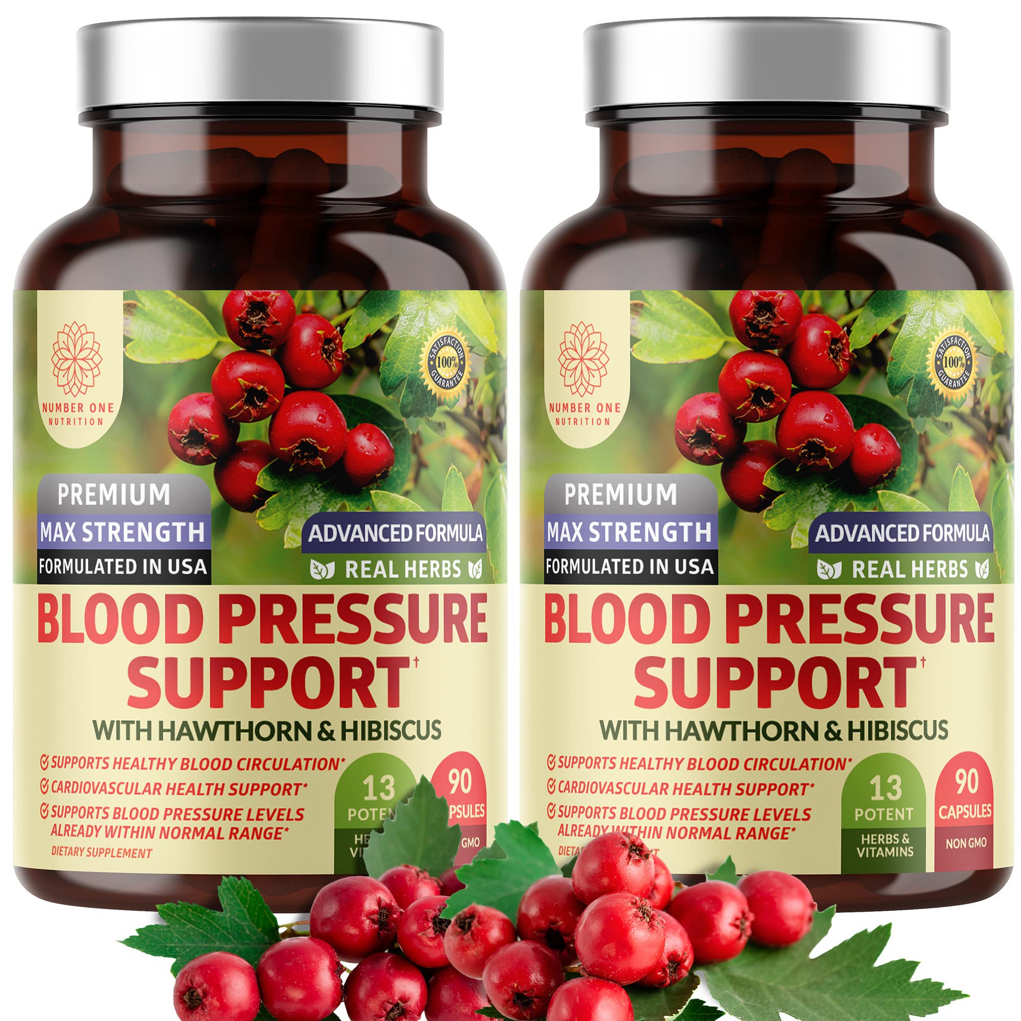 Number One Nutrition Blood Pressure Support Supplement front view