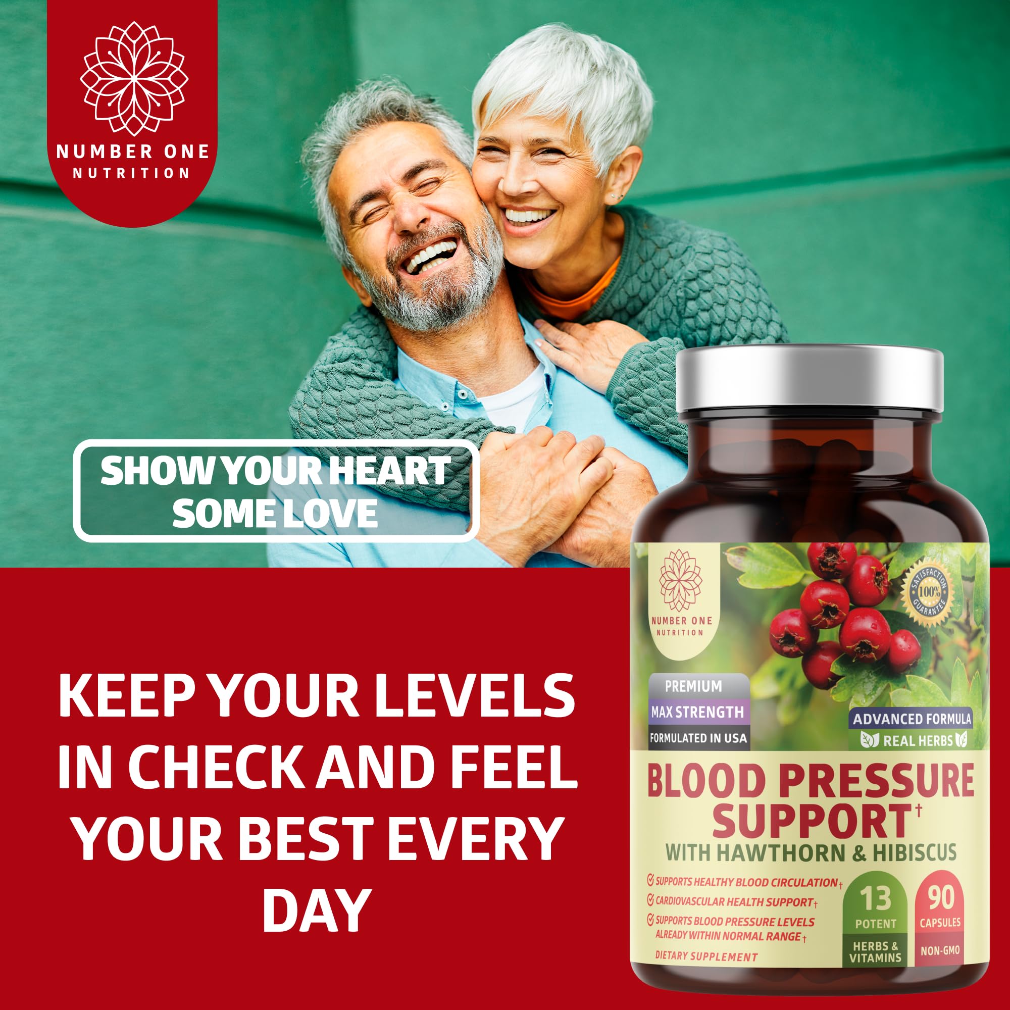Number One Nutrition Blood Pressure Support Supplement packaging